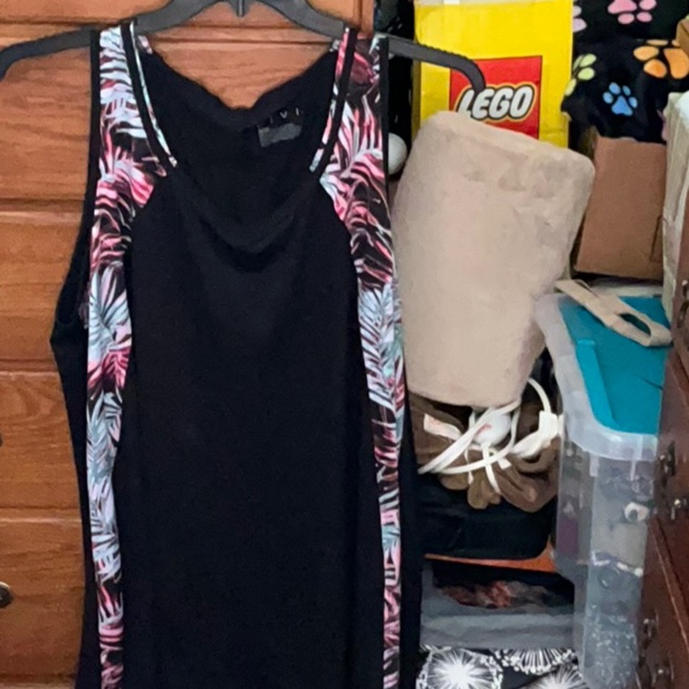 Black and Pink Women's Top